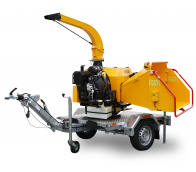 Výkonný štěpkovač na benzín a s brzděným podvozkem se stavitelnou ojí (38 HP) LS 160 PPBS