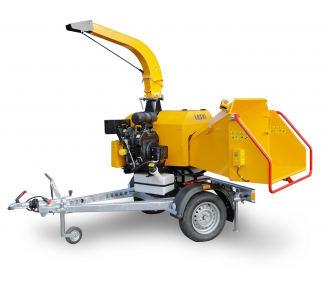 Výkonný štěpkovač na benzín a s brzděným podvozkem (26,5 HP) LS 160 PB